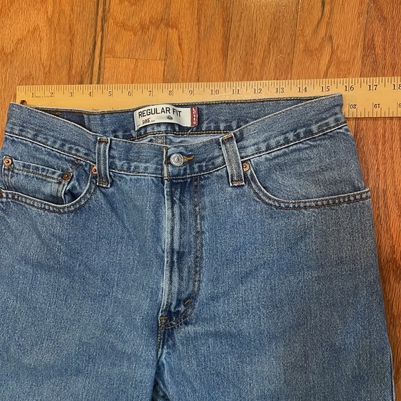 Levi’s 505 Regular Fit 34 x 32 Blue Jeans zip fly Pockets - Picture 8 of 14